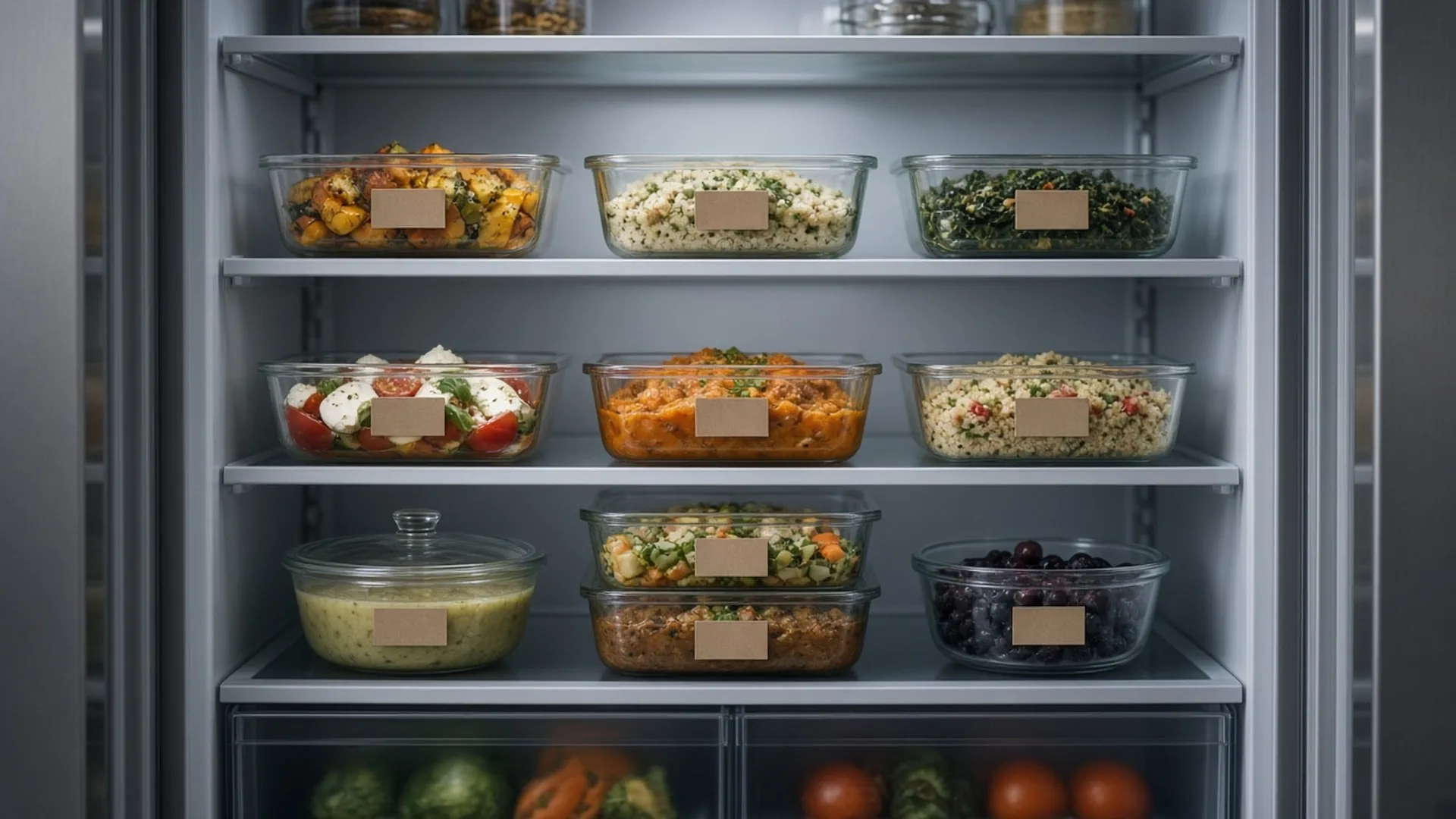 Labeled fridge leftovers